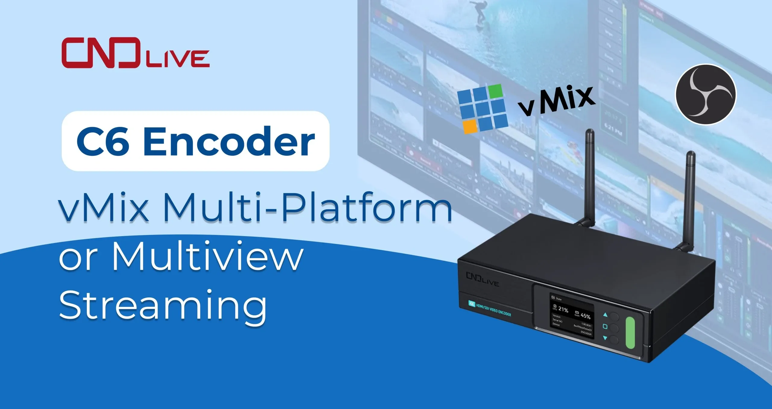 C6 Applied in vMix Multi-Platform or Multiview Streaming